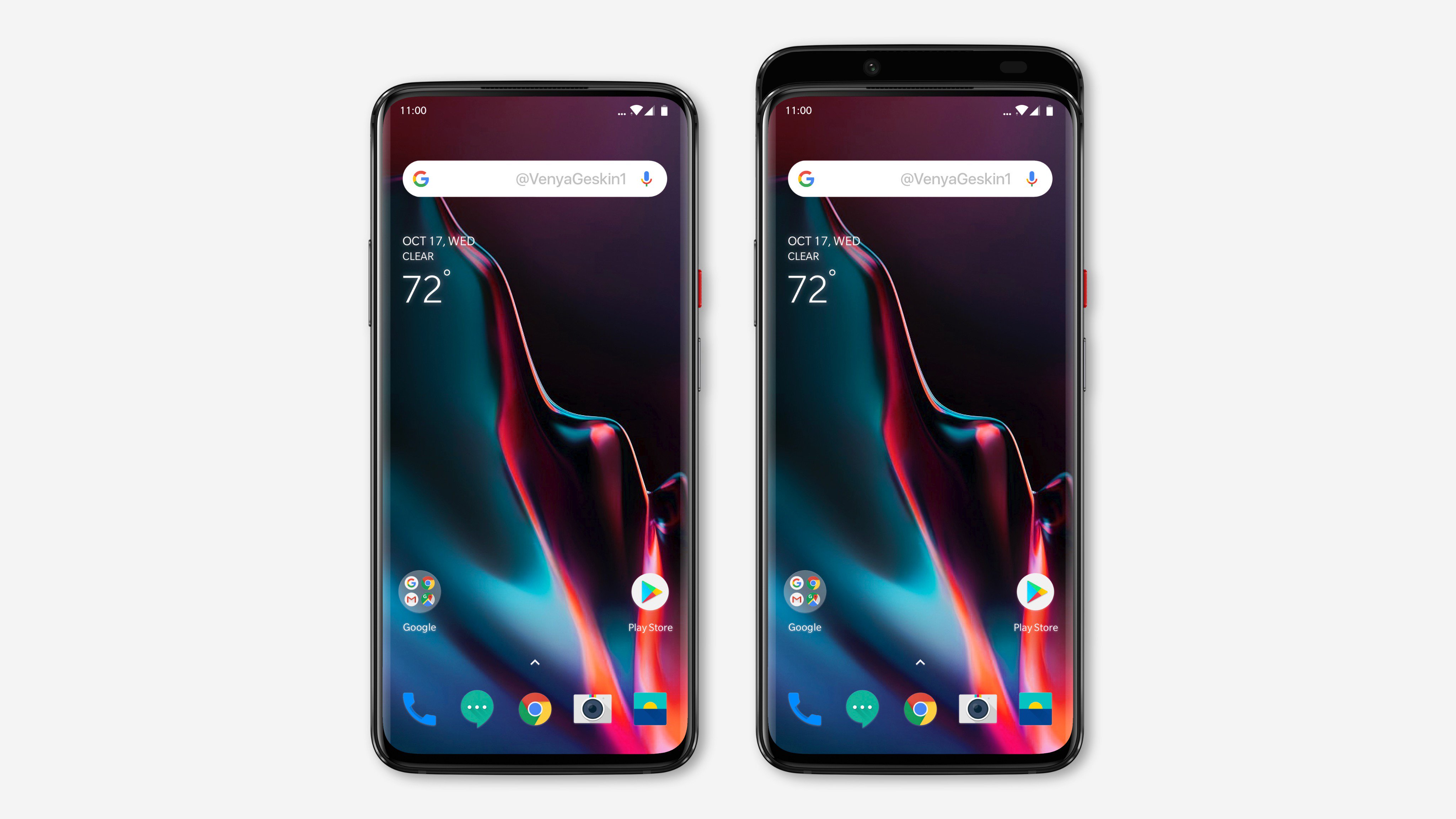 Image Showing the Render of OnePlus 7 based on the leaked image.