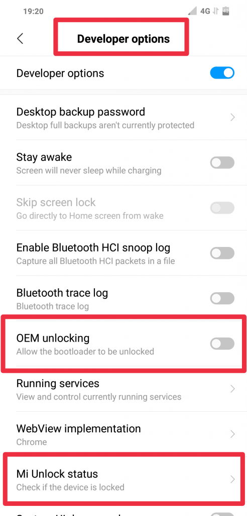 Developer Settings on Redmi Note 6 Pro