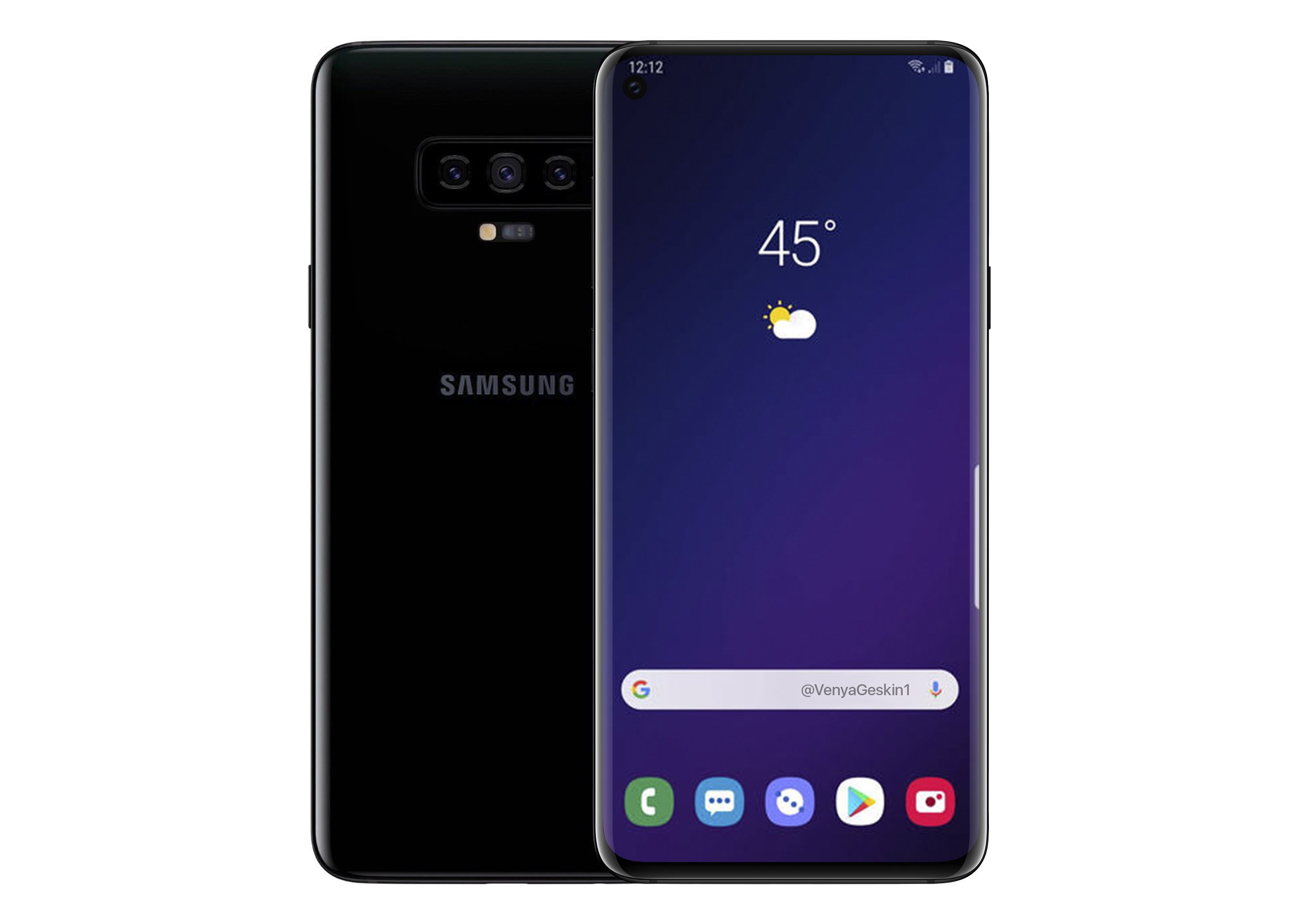 Samsung Galaxy S10 & S10 Plus render source: VenyaGeskin1/Twitter