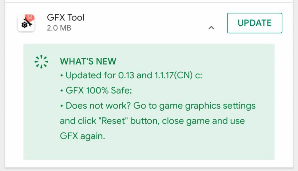 Update to PUBG GFX Tool