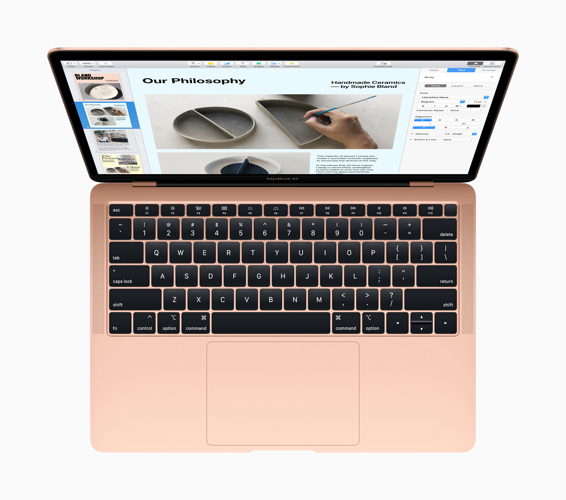 Image showing Apple MacBook Air 2018 in Gold Color